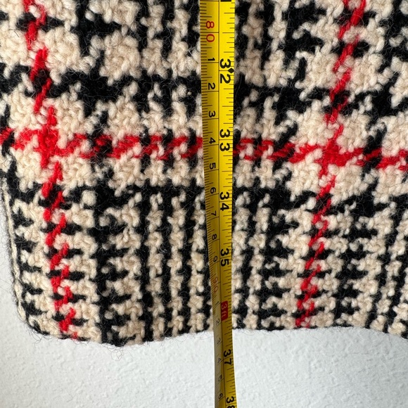 THAT YOUNG LEEDS LOOK Vtg 30’s-60s Houndstooth Wool Jacket Women Coat XS/S Scarf - Picture 12 of 16